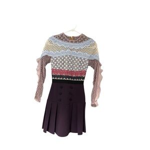 Self-Portrait Multicolor Lace Dress